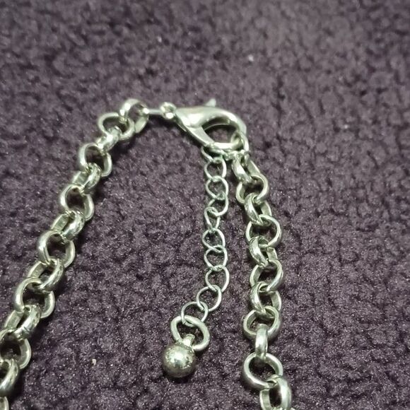 Iridescent Cobalt Blue and Aquamarine Collar Necklace, 18" & 20" - Picture 6 of 6